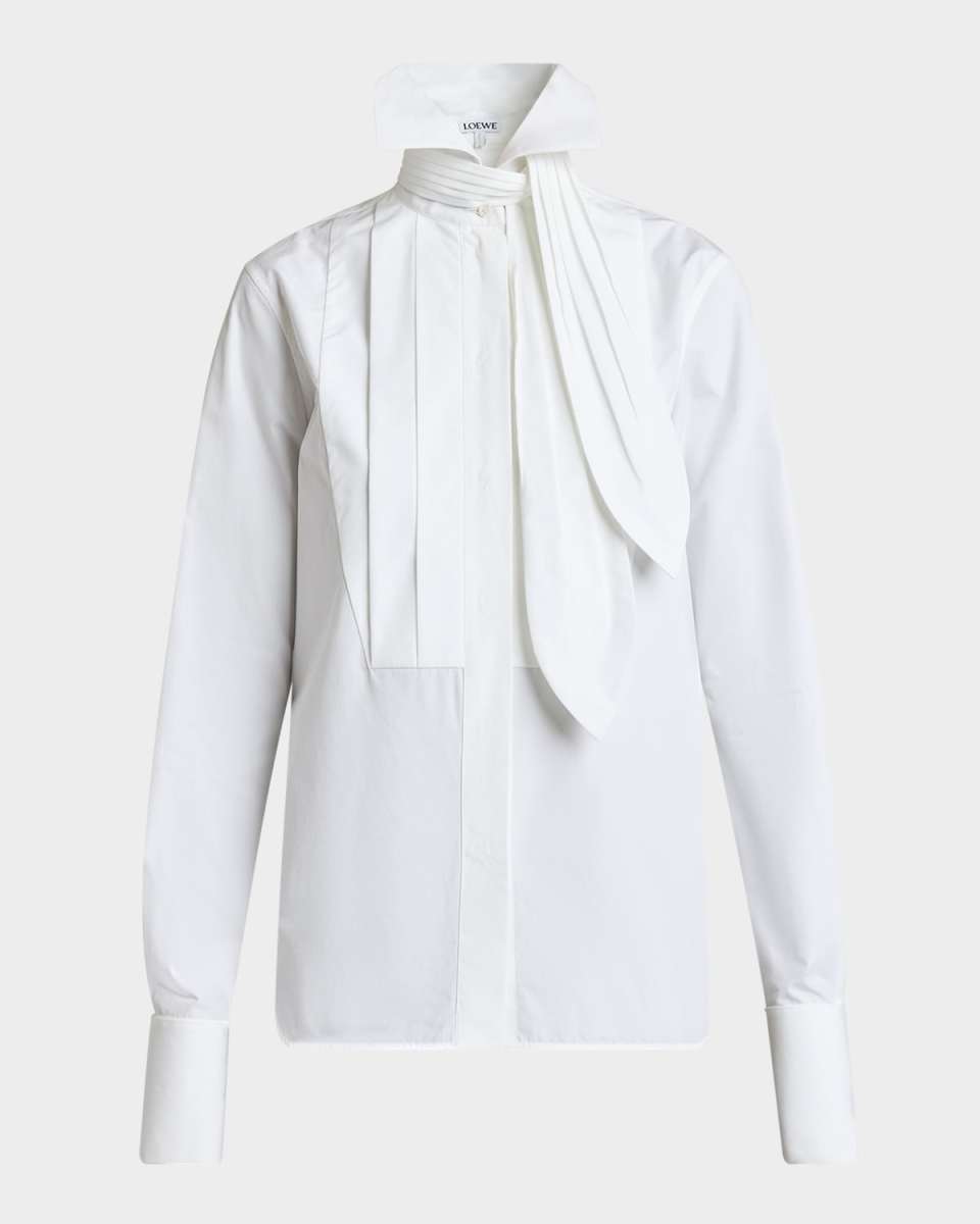 Neck-Tie Poplin Blouse